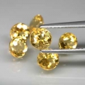 3.33 ct. VS 6 Stück runde Goldgelbe 5 x 5 mm Brasilien Beryll Edelsteine