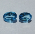 Bild 1 von 2.00 ct. Schönes Paar 7 x 5 mm Brasilien Sky Blue Topas Edelsteine