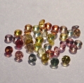 1.25 ct. 40 Multi Color 1.7 mm Brilliant Cut Songea Sapphires