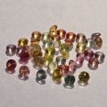 1.25 ct.  40 Stück Multi Color 1.7 mm Brillantschliff Songea Saphire