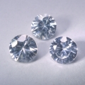 2.95 ct. 3 pieces withe round  5.5 mm Brilliant Cut Cambodia Zircons
