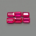 3.97 ct. 6 Stück Top Pink Rote 6 x 4 mm Mosambik Rubine