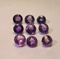 Bild 1 von 2.25 ct . 9 Stück blauviloette runde 3.5  mm Saphire