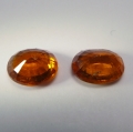 Bild 2 von 3.10 ct . Schönes Paar ovale 7.5 x 6 mm Namibia Spessartin Granate