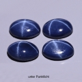 Bild 1 von 2.16 ct  4 Stück ovale Blue Star Sternsaphire mit schöner Sternbildung