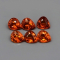  2.03 ct. 6 pieces untreated Top Orange Pear Facet Namibia Spessartin Garnet 