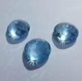 Bild 2 von 9.35 ct. VS! 3 Stück runde 9 mm Brasilien Sky Blue Topase