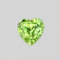 0.98 ct VVS! Schönes grünes 6.1 x 5.8 mm Burma Peridot Herz. Tolle Farbe!