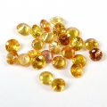 1.35 ct. 15 pieces fine round Orange 2.0 - 2.2 mm Madagascar Sapphire Gems