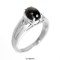 Bild 2 von 925 Silver Ring with Black Star Star Sapphire, GR 62 (Ø 19.7 mm)