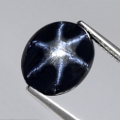 6.16 ct Ovaler 11 x 9.1 mm Blue- Star Sternsaphir