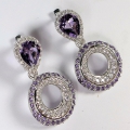Bild 3 von Beautiful 925 Silver Earrings with Brazil Amethyst Gemstones
