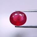 1.44 ct. Natural orange-red oval 7.4 x 6.2 mm Songea Sapphire