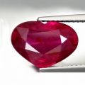 4.25 ct. Fantastisches Pink Rotes 12.4 x 8.5 mm Mosambik Rubin Herz