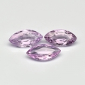 Bild 1 von 1.93 ct. 3 St. unbehandelte Light Pink Violette Madagaskar Marquise Saphire