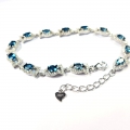 Bild 2 von Very nice 925 Silver Bracelet with London Blue Topaz Gems