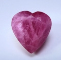 8.75 ct. Big  pink red 12.9 x 12.1 mm Mozambique Ruby Heart
