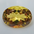 32.17 ct. Großer Goldgelber ovaler 25.3 x 18.1 mm Brasilien Citrin