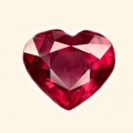 4.56 ct. Huge red violet 11 x 9.5 mm Rhodolithe  Garnet Heart