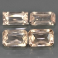 1.58 ct  4 Stück unbeh. Afrika Morganit (Pink Smaragd) Edelsteine