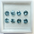 Bild 3 von 2.69 ct. 8 Stück Augenreine runde Blaue 4 mm Brillantschliff Kambodscha Zirkone