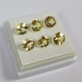 Bild 1 von 3.13 ct. 6 Stück runde natürliche 5.5 mm Goldberyll Edelsteinen