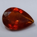 Bild 1 von 2.75 ct. RAR !! Unheated. Orange 11 x 8.1 mm Pear Facet Tanzanian Kyanite