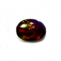 1.55 ct. Bezaubernder schwarzer ovaler 10 x 8 mm Äthiopien  Multi Color Opal