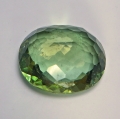 Bild 2 von 10.25 ct . Großer grüner ovaler 15 x 13.2 mm Brasilien Apatit. Tolle Farbe! 