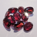Bild 2 von 9 ct. VS! 10 Stück ovale rote 7 x 5mm Rhodolith Granate