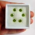5.85 ct 6 pieces of fine Green round 6.0 mm Pakistan Peridot Gemstones