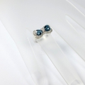 Bild 5 von Noble 925 Silver Ring with 2 London Blue Topaz Hearts, SZ 6 (Ø 16.5 mm)