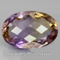 27.81 ct. Edler 24.7 x 16.5 mm VVS Bolivien Ametrin mit klasse Farbe