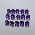 Bild 1 von 1.75 ct . 15 Stück feine runde Ø 3 - 3.1 mm Bolivien Amethyste