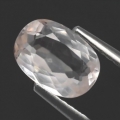 1.17 ct. Oval unheated. 8.1 x 5.6 mm light peach pink morganite Madagascar