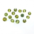 1.70 ct. 15 Pieces 2.5 - 2.7 mm Brilliant Cut Demantoid Garnet Gemstones RAR !!
