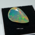 3.52 ct. Pear Faceted 15 x 9.5 mm Ethiopia Multi Color Opal 