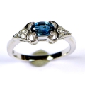 Bild 2 von Tender 925 Silver Ring with London Blue Topaz, Size 7.25 (Ø 17.7 mm)