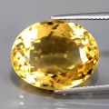 15.27 ct. VVS !! Toller großer ovaler 18.4 x 14.7 mm Brasilien Citrin