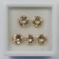 Bild 2 von 3.44 ct 5 pieces Eye Clean round 6.0 mm Light Pink Morganite Gemstones