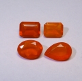 Bild 1 von 3.43 ct. Feiner Mix mit 4 orangeroten Mexiko Feueropalen