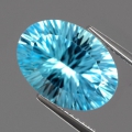 6.87 ct. VVS! Sehr schöner ovaler 14 x 10 mm Sky Blue Topas Edelstein