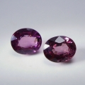 Bild 1 von 2.11 ct. VS! Beatiful Pair Oval Pink Violet 6.4 x 5 mm Rhodolite Garnet