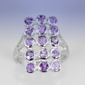 Schöner 925 Silber Ring mit echten Brasilien Amethyst Edelst.  GR 56,5 (Ø18 mm)