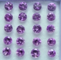 2.22 ct. 20 pieces eye clean round 3 mm Bolivia Amethyst Gems