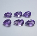 8.5 ct .  6 Stück schöne  9 x 6 mm Bolivien Amethyst Tropfen