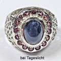 Bild 3 von Antikstyle 925 Silver Ring with Blue Star Star Sapphire, Z 9.25 (Ø 19.2 mm)