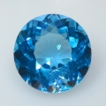 Bild 1 von 19.55 ct. Augenreiner runder 16.3 mm Brasilien Swiss Blue Topas