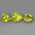 59.00 ct. 3 Stück wunderschöne große Brasilien Lemon Citrin Quarz Edelsteine