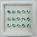 Bild 1 von 4.38 ct 15 Pieces Round Paraiba 4.0 mm Tanzanian Apatite Gemstones
